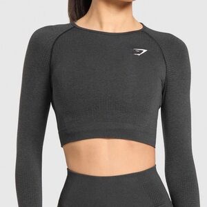 Gymshark Black Long Sleeve Crop Top